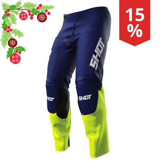 Pantaloni Motocross Bambino Shot Draw Reflex Blu