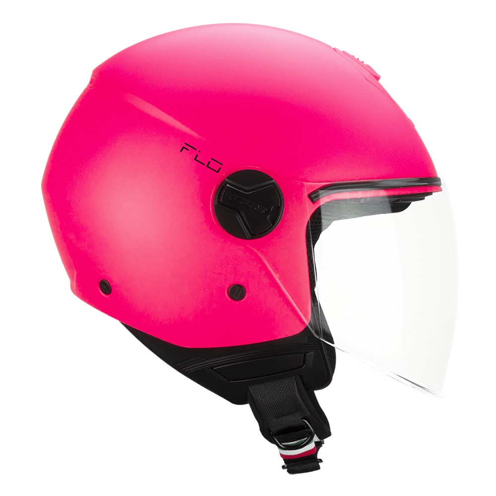 Casco Scooter CGM visiera Lunga 167A FLO rosa fluo