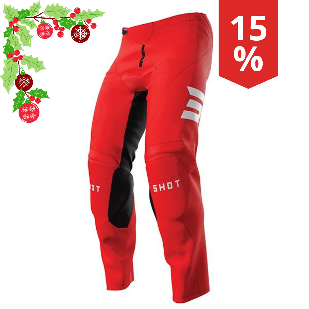 Pantaloni Motocross Bambino Shot Raw Escape Rosso