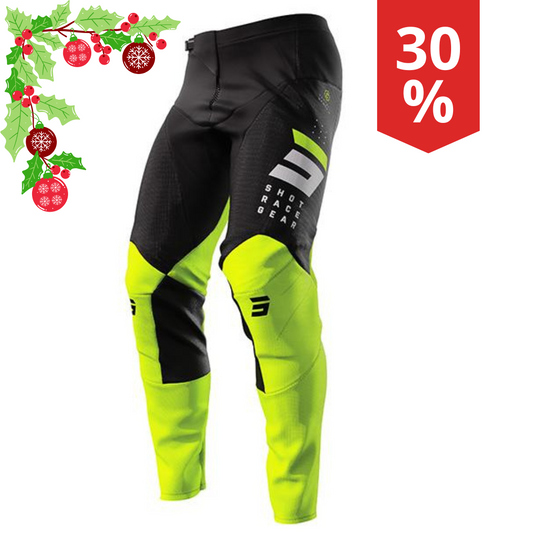 Pantaloni Motocross Shot Contact Camo 2.0 Giallo fluo