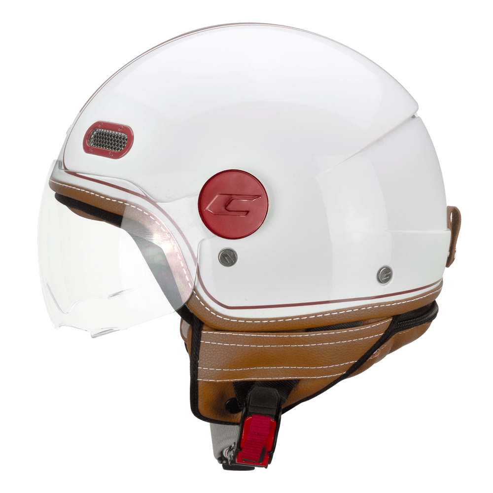 Casco Scooter CGM 191pix Bianco-Bordeaux