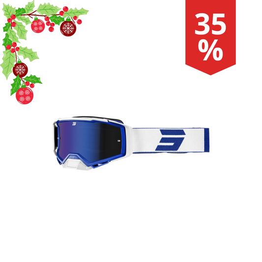 Maschera Motocross Shot Core Blu con Lente Clear