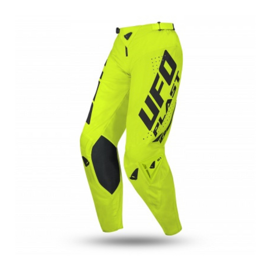 Pantaloni Motocross Ufo Plast Slim Radial - Giallo Fluo