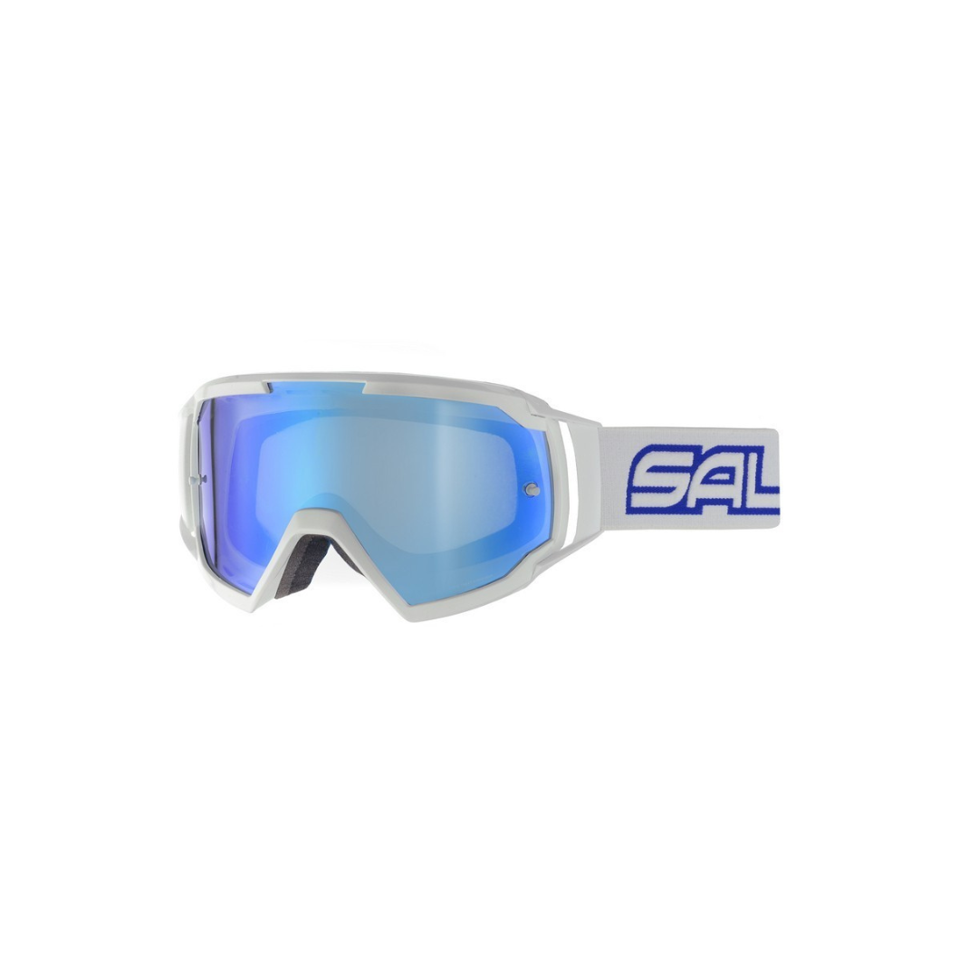 Maschera Motocross Salice MX2 Bianco/Blu