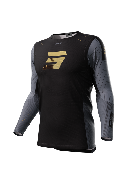 Maglia Motocross Shot Aerolite Honor Black Gold