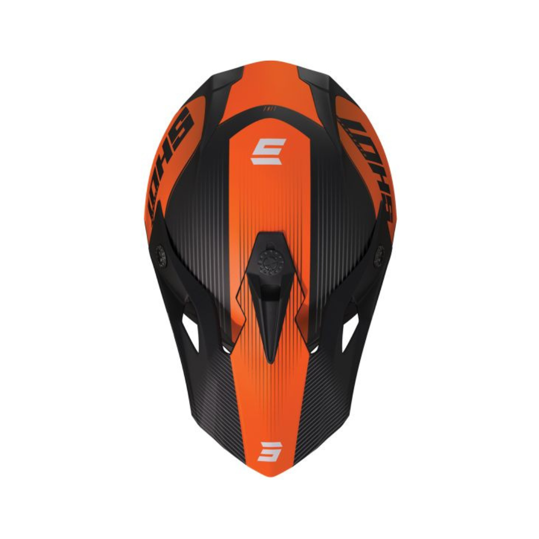 Casco MotoCross Shot Pulse Line Arancio opaco