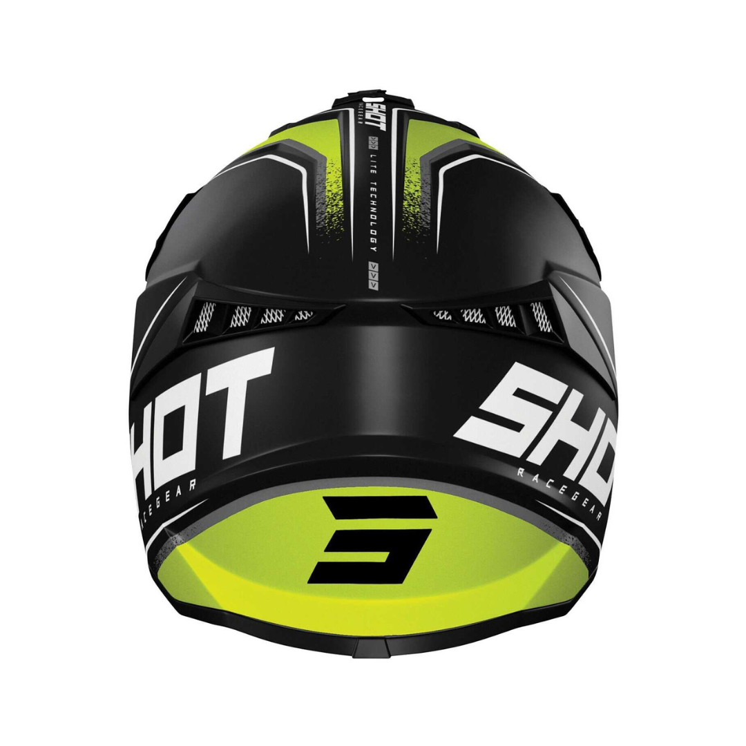 Casco MotoCross Shot Lite Prism Nero giallo fluo