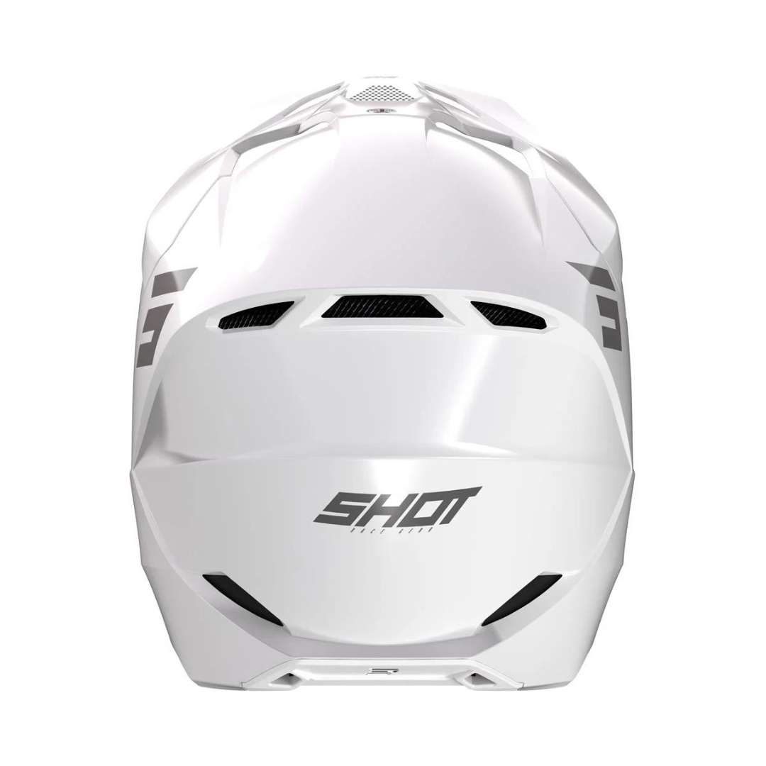 Casco MotoCross Shot Furious Solid Bianco lucido