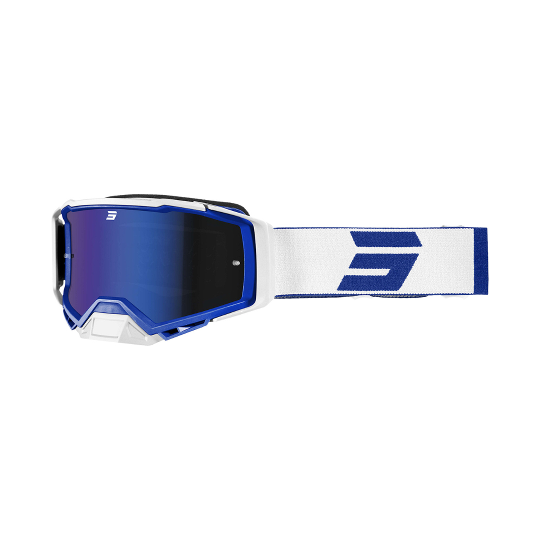 Maschera Motocross Shot Core Blu- Lente Clear