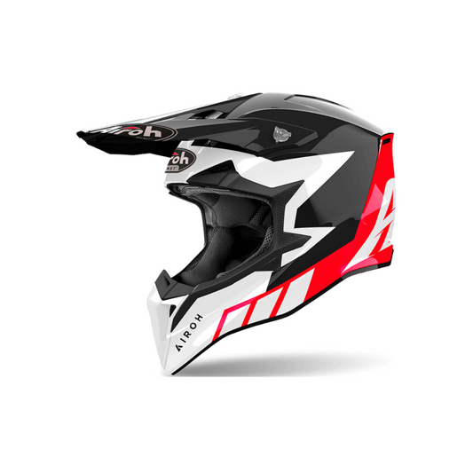 Casco Motocross Airoh Wraaap Reloaded rosso lucido 2024