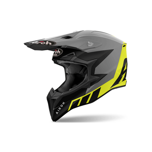 Casco Motocross Airoh Wraaap Reloaded Giallo opaco 2024