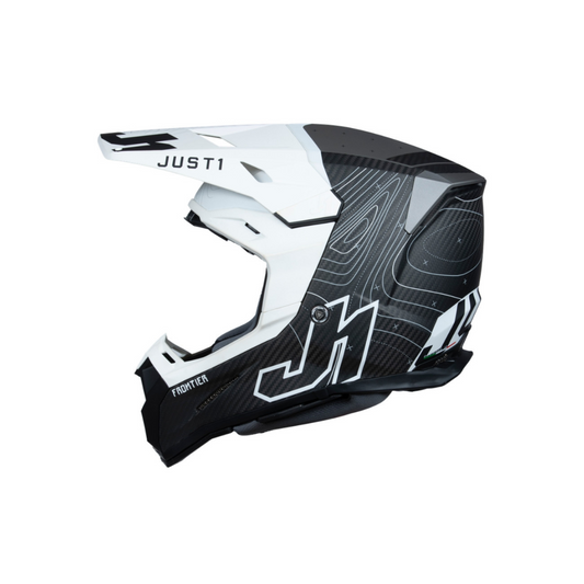 Casco Motocross Just 1 J22 Frontier Nero/Bianco