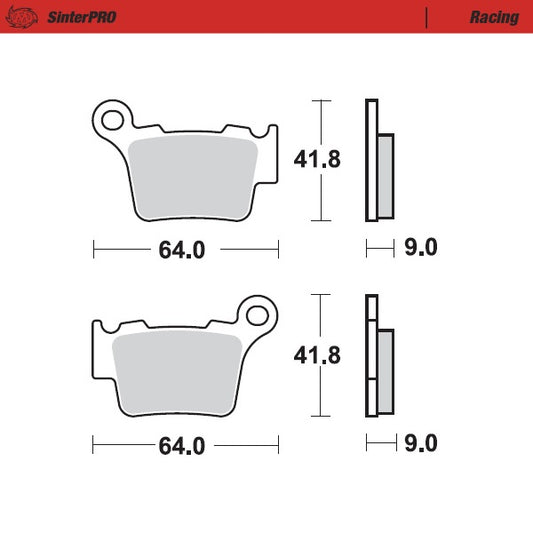 Pastiglie Moto-Master Freno Posteriore Brembo