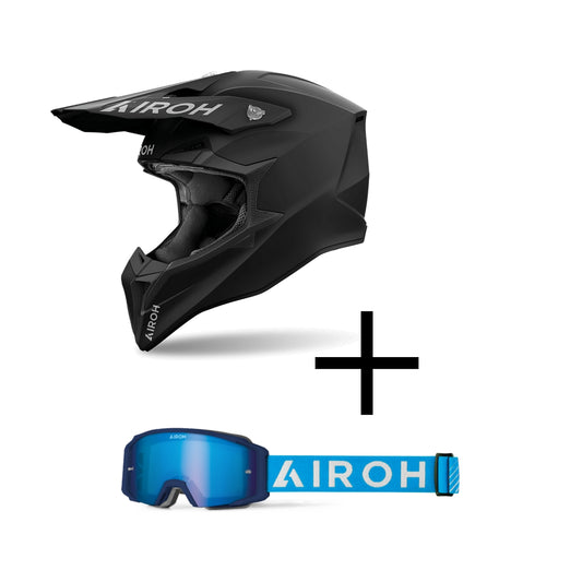 Promo Casco Airoh Wraaap Black + Mascherina Airoh Blast XR1