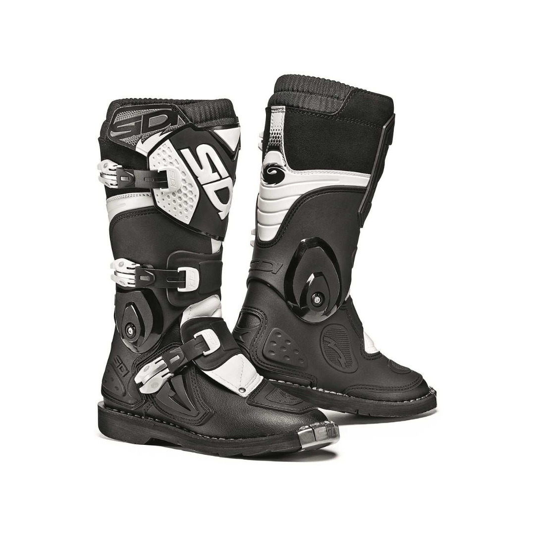 Stivali Motocross Bambino Sidi Flame Nero-Bianco