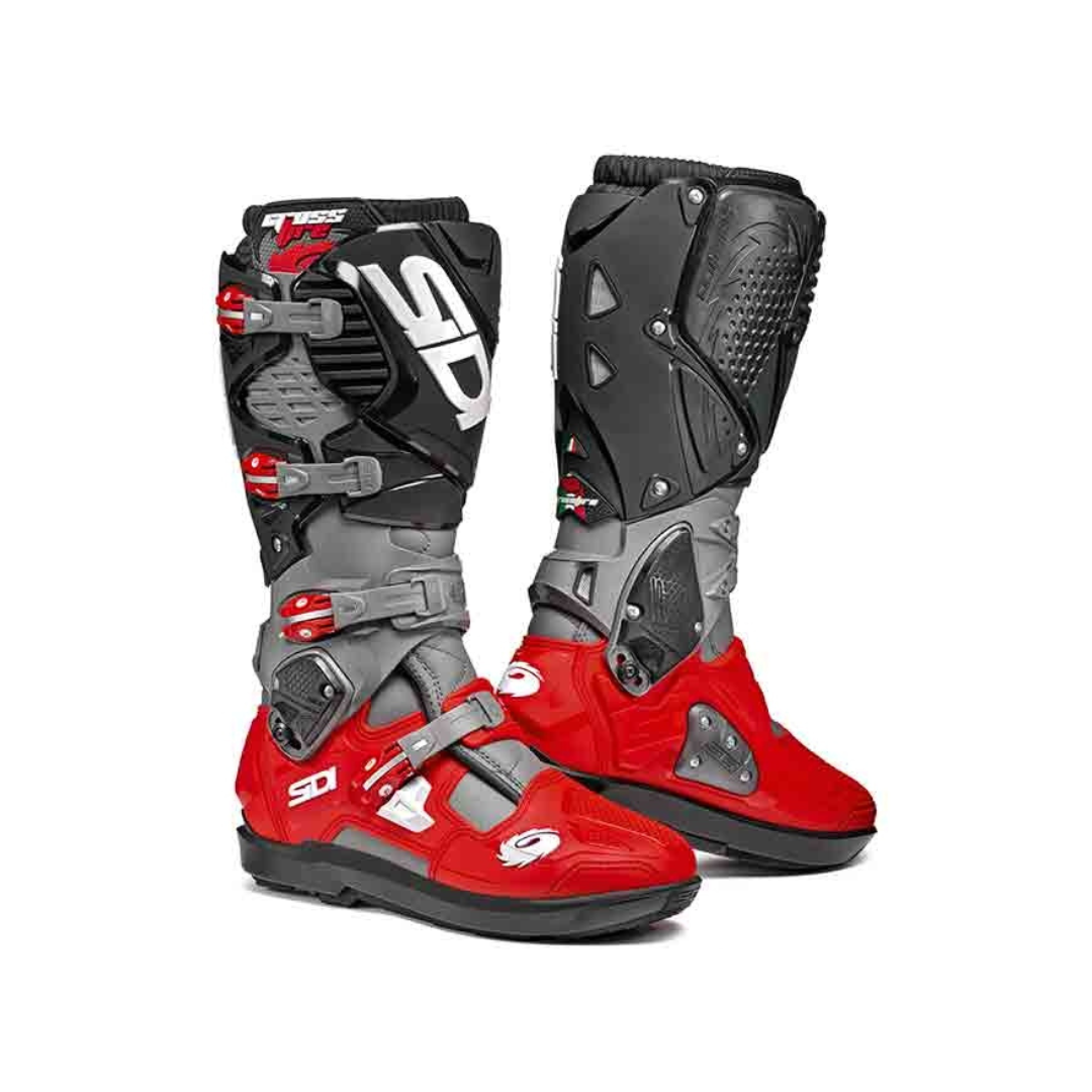 Stivali Motocross Sidi Crossfire 3 SRS Grigio Rosso