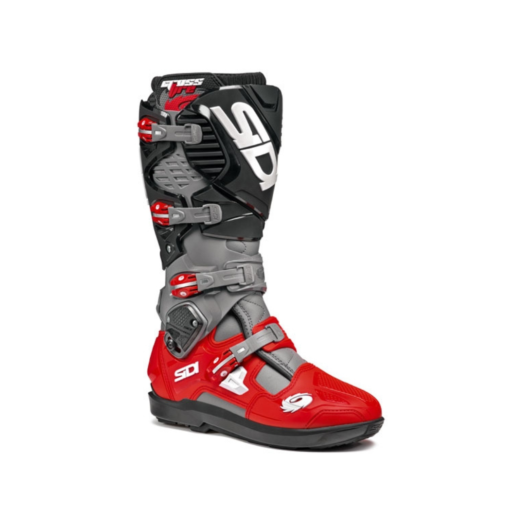 Stivali Motocross Sidi Crossfire 3 SRS Grigio Rosso