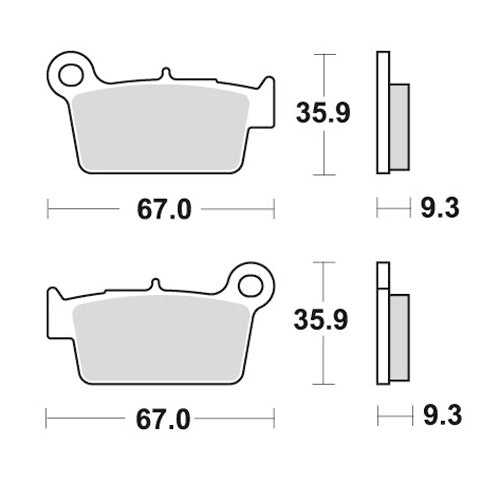 Pastiglie WRP/Moto-Master Freno Posteriori Nissin