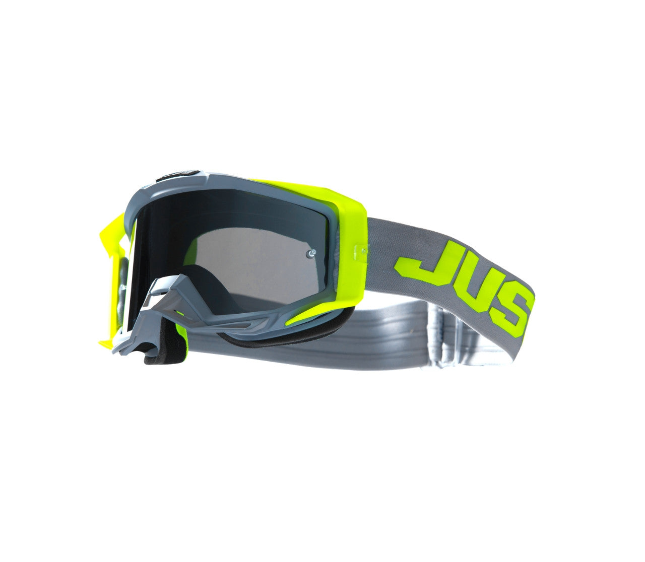 Maschera Motocross Just1 Iris 2.0 grigio giallo fluo