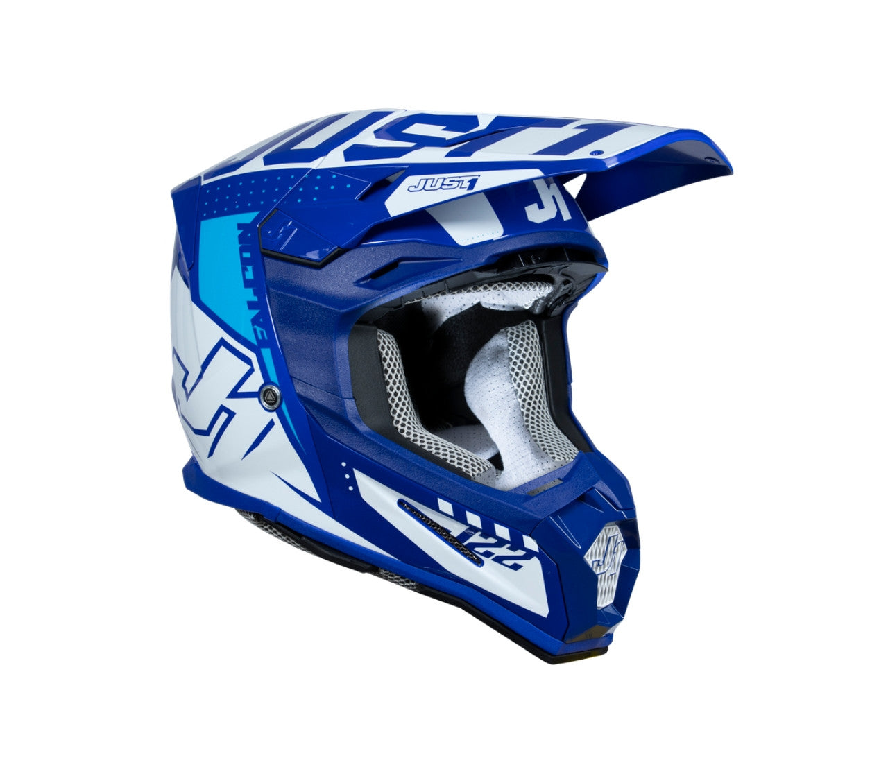 Casco Motocross Just1 J22-F Falcon Blu/Bianco