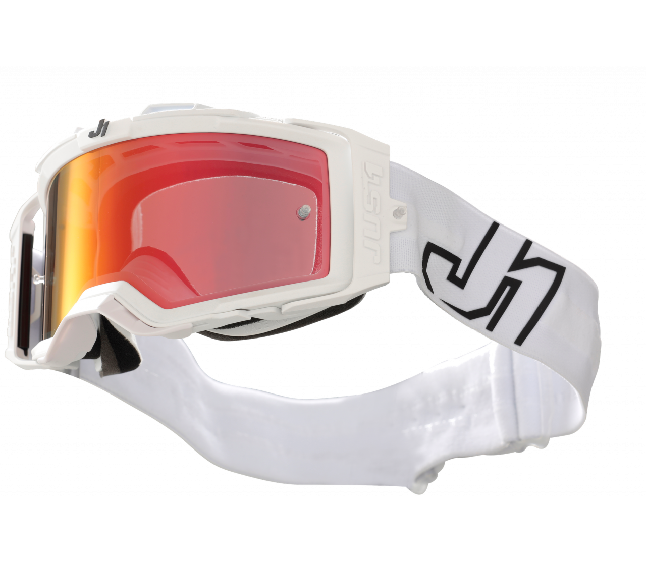 Maschera Motocross Just1 Nerve Prime Bianco