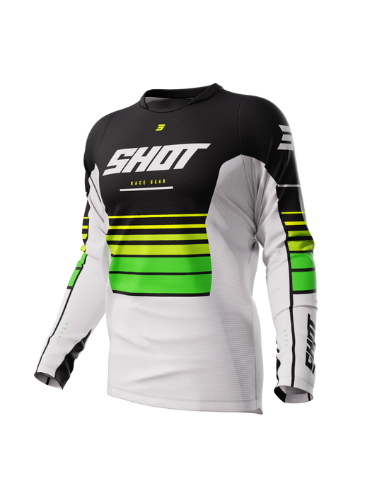 Maglia Motocross Shot Devo Peak Verde