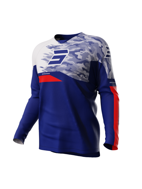 Maglia Motocross Bambino Shot Raw Matrix Blu