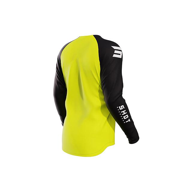 Maglia Motocross Bambino Shot Raw Escape Giallo fluo