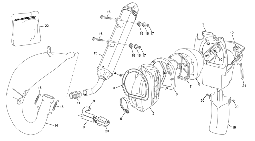 Ricambi Air Box Sherco 125 fino al 2024