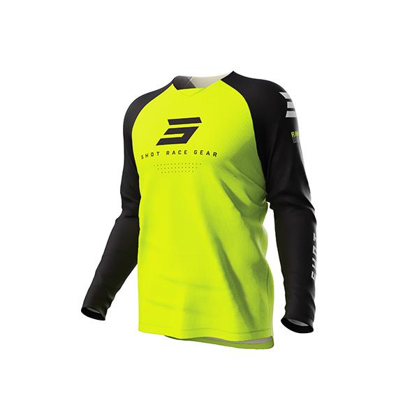 Maglia Motocross Bambino Shot Raw Escape Giallo fluo