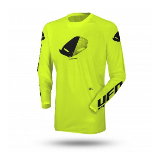 Maglia Motocross Ufo Plast Slim Radial - Giallo Fluo