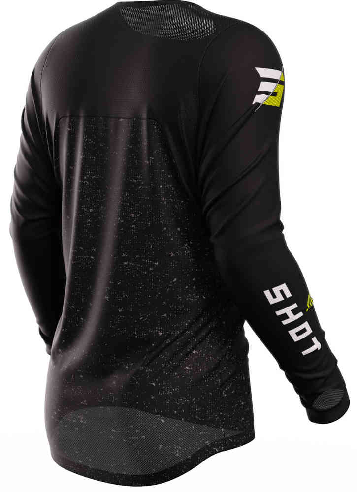 Maglia Motocross Shot Contact Speck Black Yellow Fluo