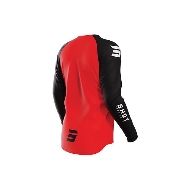 Maglia Motocross Bambino Shot Raw Escape Rosso