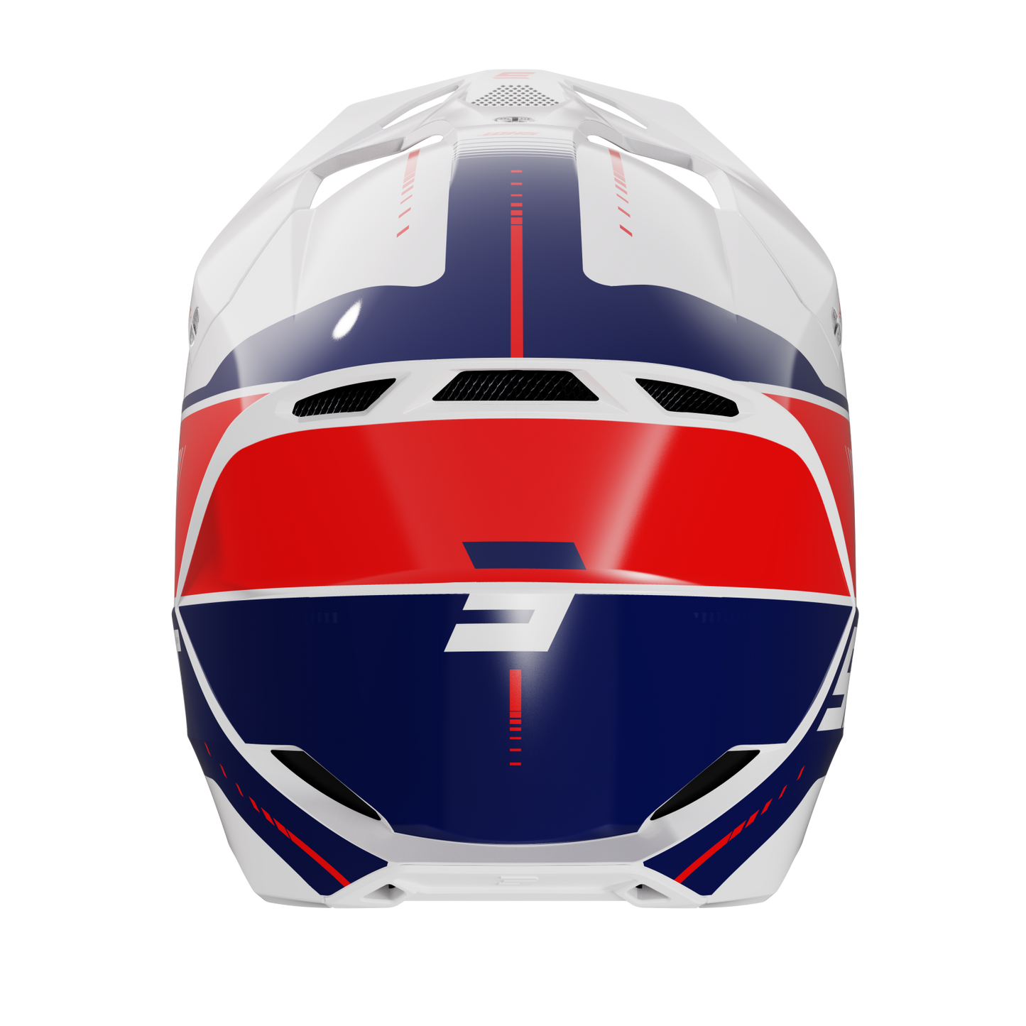 Casco Motocross Bambino Shot Furious Peak Blu rosso Bianco