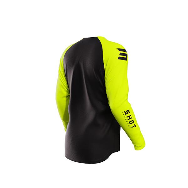 Maglia Motocross Shot Raw Escape Giallo fluo