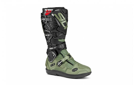 Stivali Motocross Sidi Crossfire 3 Srs Army verde militare Nero